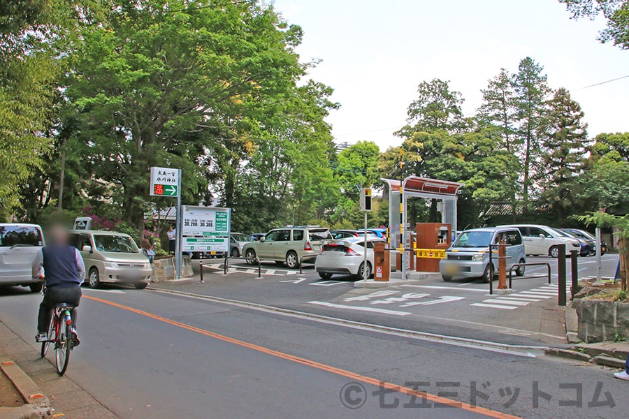 大宮氷川神社 第一駐車場の様子