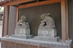 調神社 兎石像の様子