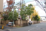 溝口神社 駐車場入口への道の様子