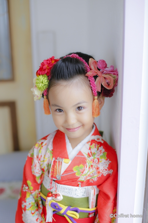 Coffret Home コフレホーム 七五三 七歳 女の子 新日本髪写真 七五三